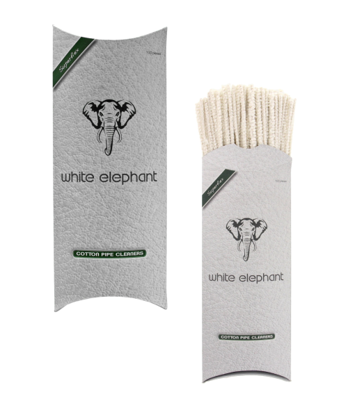 Pfeifenreiniger White Elephant weiß konisch 100 Stück